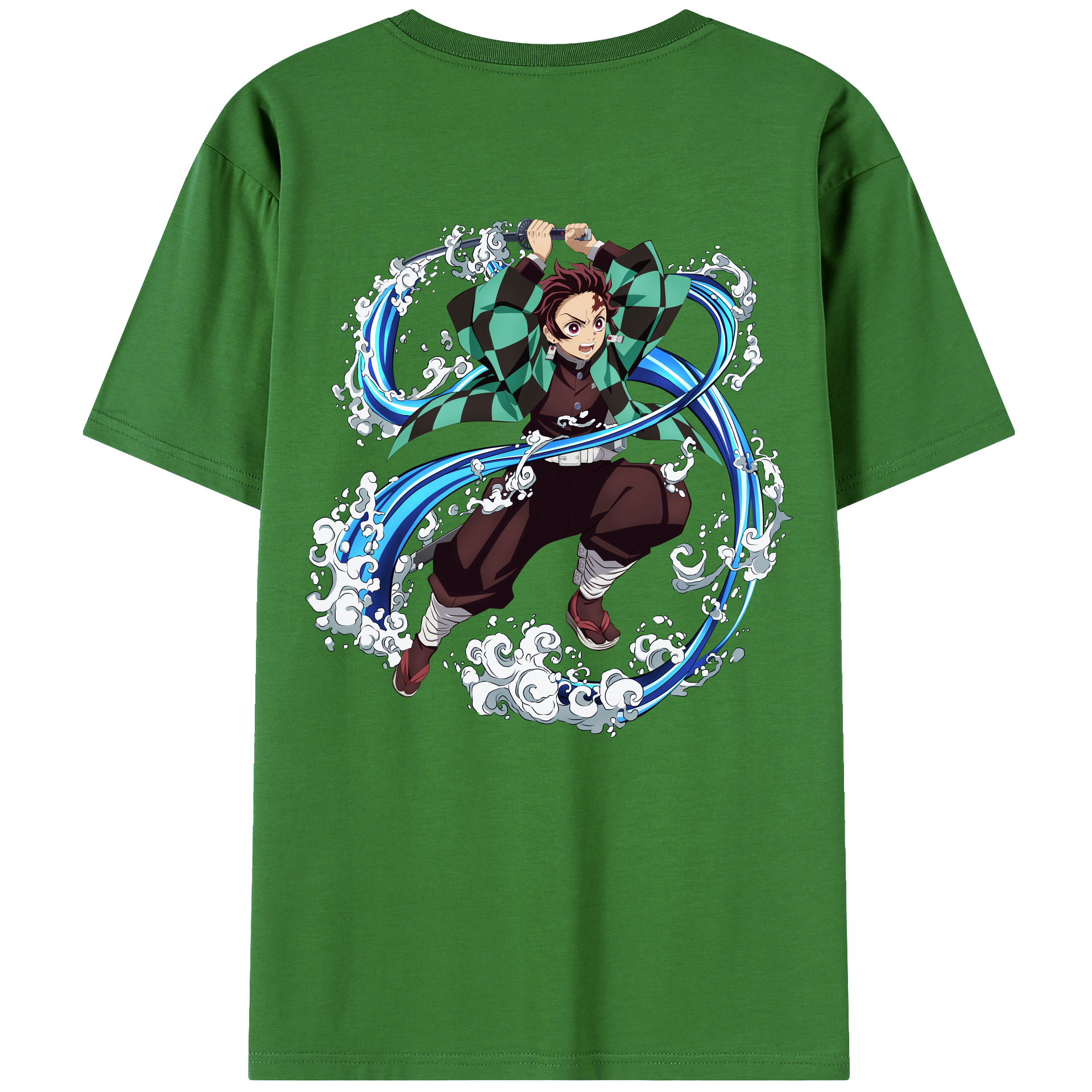 （画像用） 鬼滅の刃 竈門 炭治郎／かまど たんじろう Kamado Tanjirou レディース半袖Tシャツ(バックプリント)